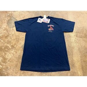 St. Louis Cardinals T Shirt Mens L Blue Mark McGwire Sport Attack‎ Baseball MLB